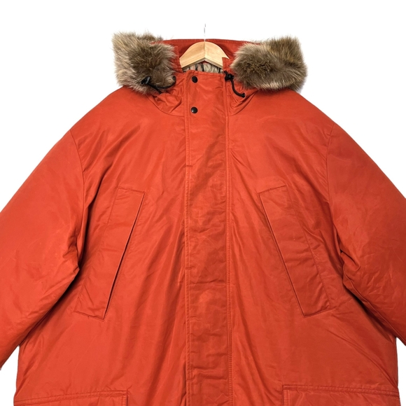 Banana Republic Snorkel Parka Puffer Jacket Mens Sz L Down Filled Hooded Waxed - Picture 3 of 12